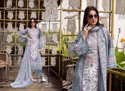 Sana Safina Zulfat Designer Cotton Karachi Salwar Suits Wholesaler Ahmedabad