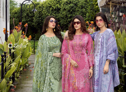 Sana Safina Zulfat Designer Cotton Karachi Salwar Suits Wholesaler Ahmedabad