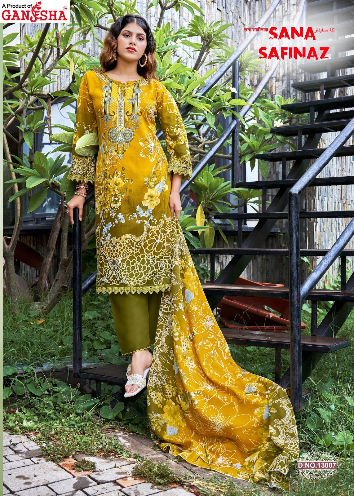 Sana Safinaz Vol 13 Ganesha Mix Cotton Karachi Salwar Suits Manufacturer India
