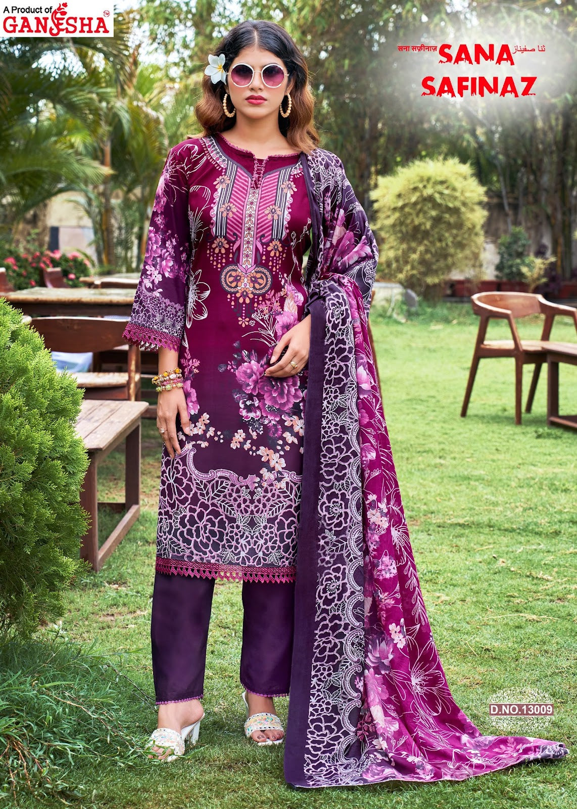 Sana Safinaz Vol 13 Ganesha Mix Cotton Karachi Salwar Suits Manufacturer India