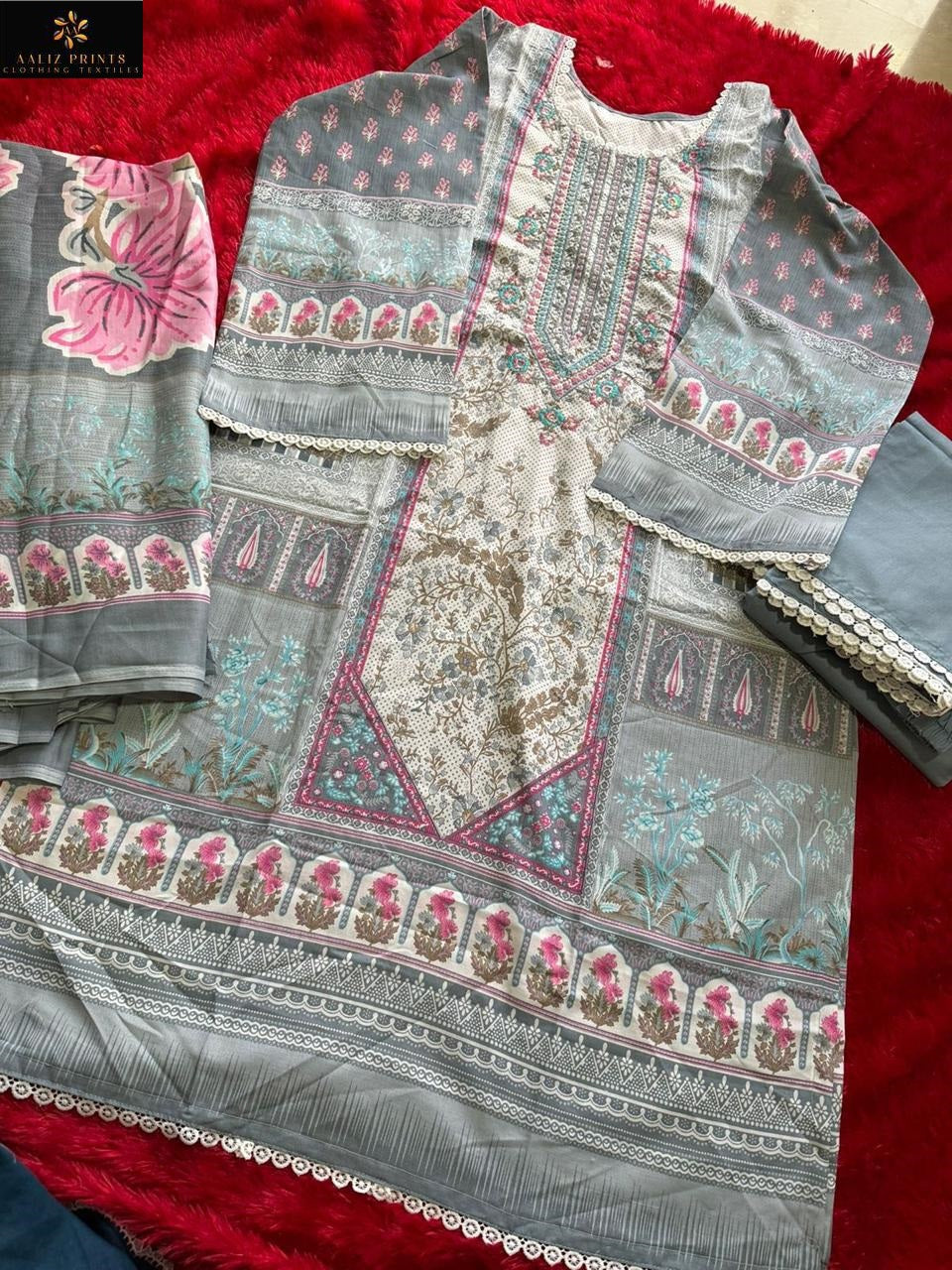 Sana Safinaz Vol 1 Aaliz Prints Mix Cotton Karachi Salwar Suits Manufacturer