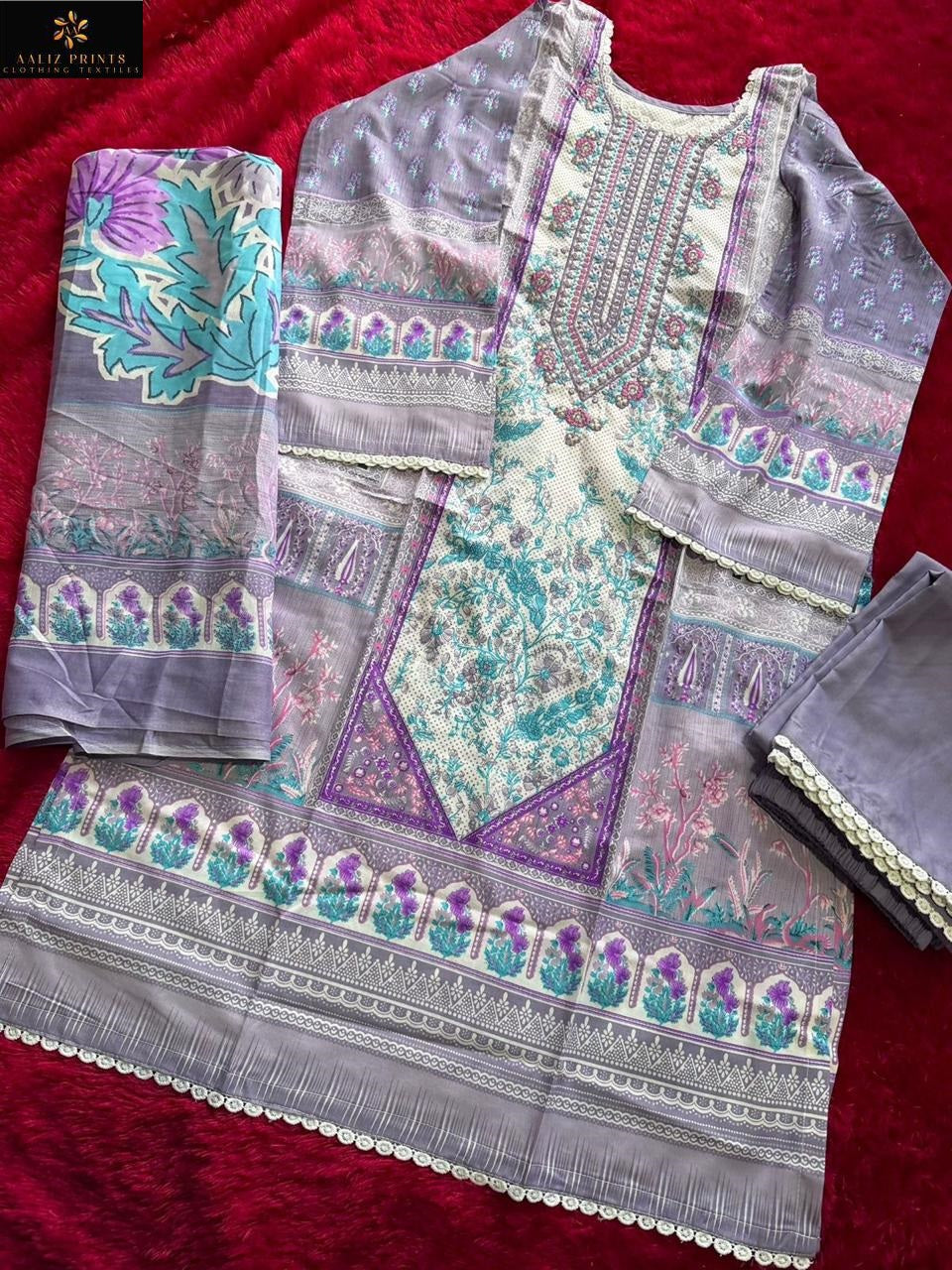 Sana Safinaz Vol 1 Aaliz Prints Mix Cotton Karachi Salwar Suits Manufacturer
