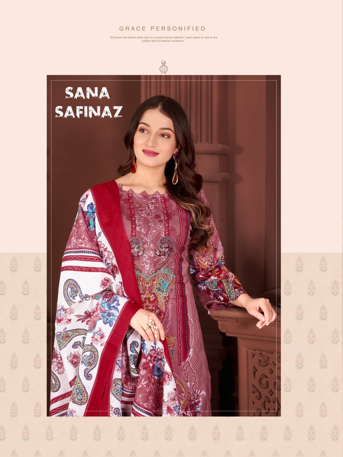 Sana Safinaz Vol 2 Ganesha Cotton Karachi Salwar Suits Manufacturer Gujarat