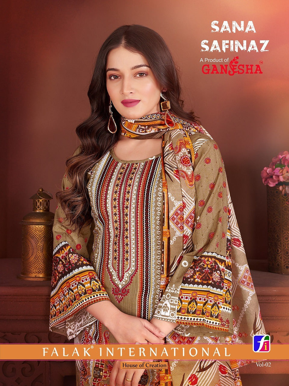 Sana Safinaz Vol 2 Ganesha Cotton Karachi Salwar Suits Manufacturer Gujarat