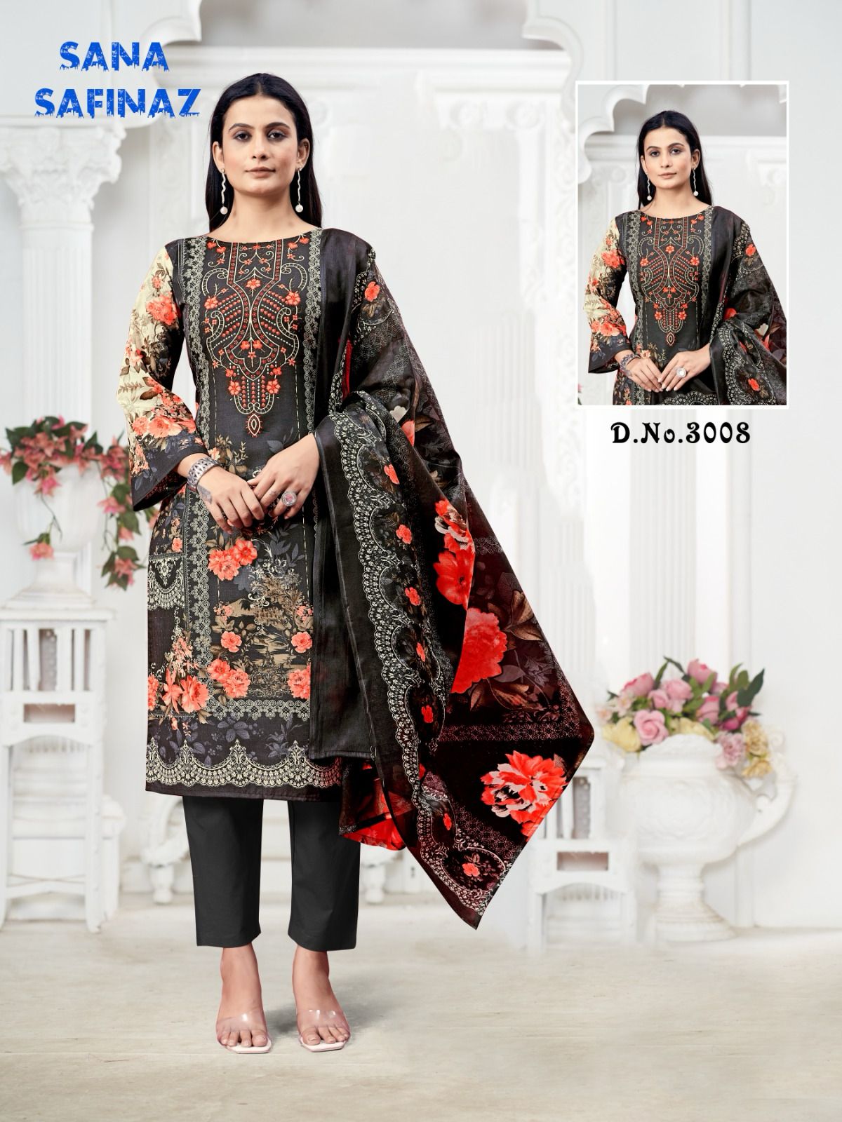 Sana Safinaz Vol 3 Ganesha Cotton Karachi Salwar Suits Wholesale