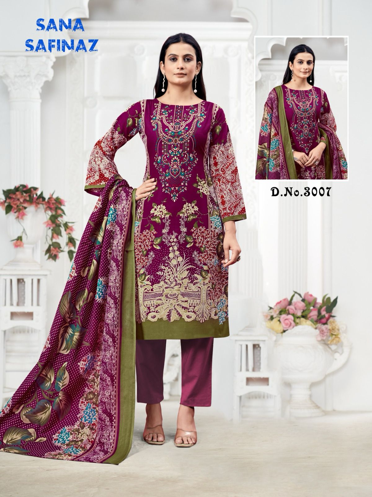 Sana Safinaz Vol 3 Ganesha Cotton Karachi Salwar Suits Wholesale