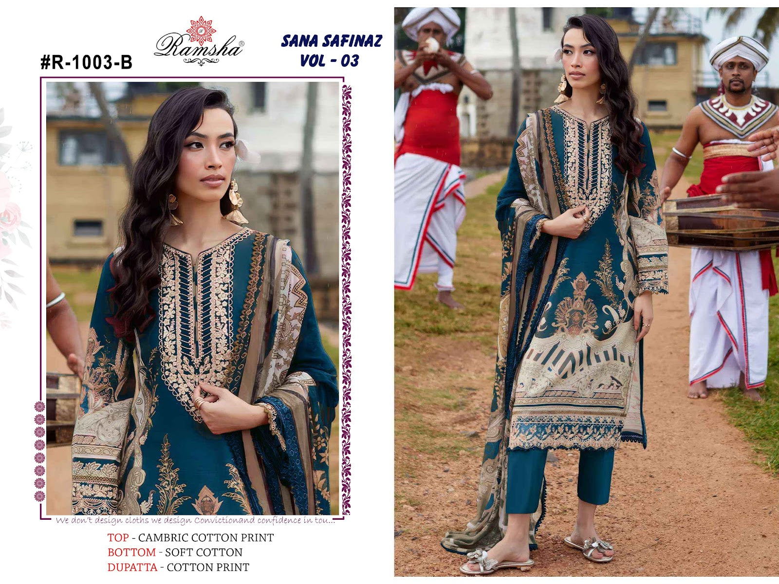 Sana Safinaz Vol 3 Ramsha Cambric Pakistani Readymade Suits Manufacturer Ahmedabad
