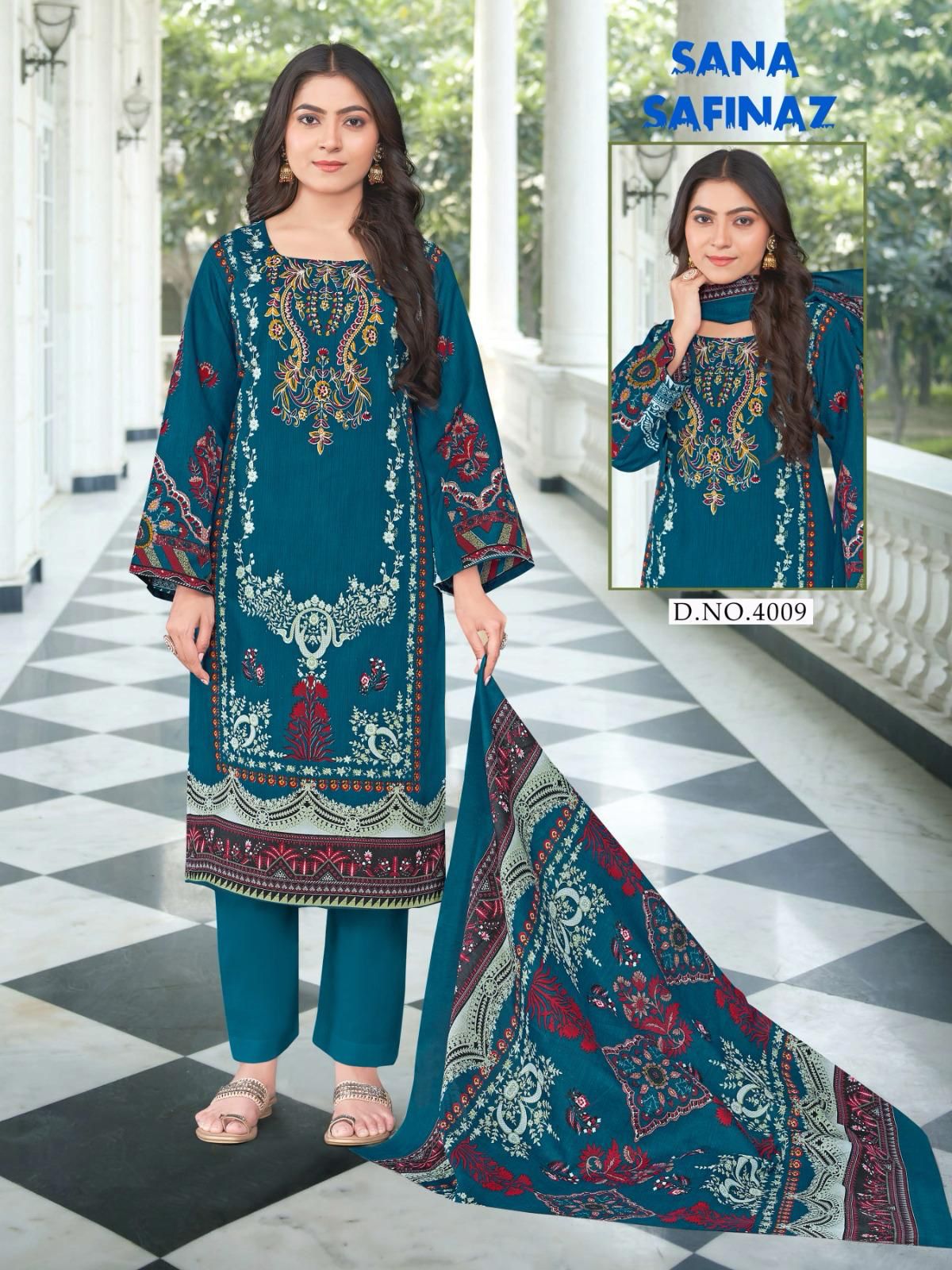 Sana Safinaz Vol 4 Ganesha Cotton Karachi Salwar Suits Wholesaler
