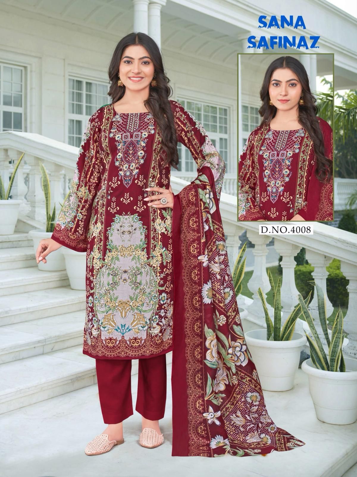 Sana Safinaz Vol 4 Ganesha Cotton Karachi Salwar Suits Wholesaler