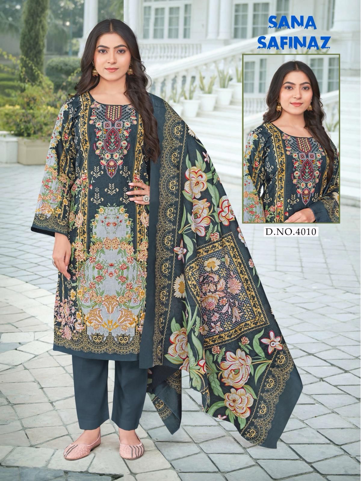 Sana Safinaz Vol 4 Ganesha Cotton Karachi Salwar Suits Wholesaler