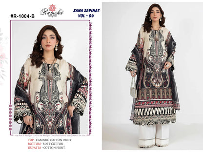 Sana Safinaz Vol 4 Ramsha Cambric Pakistani Readymade Suits Supplier Ahmedabad
