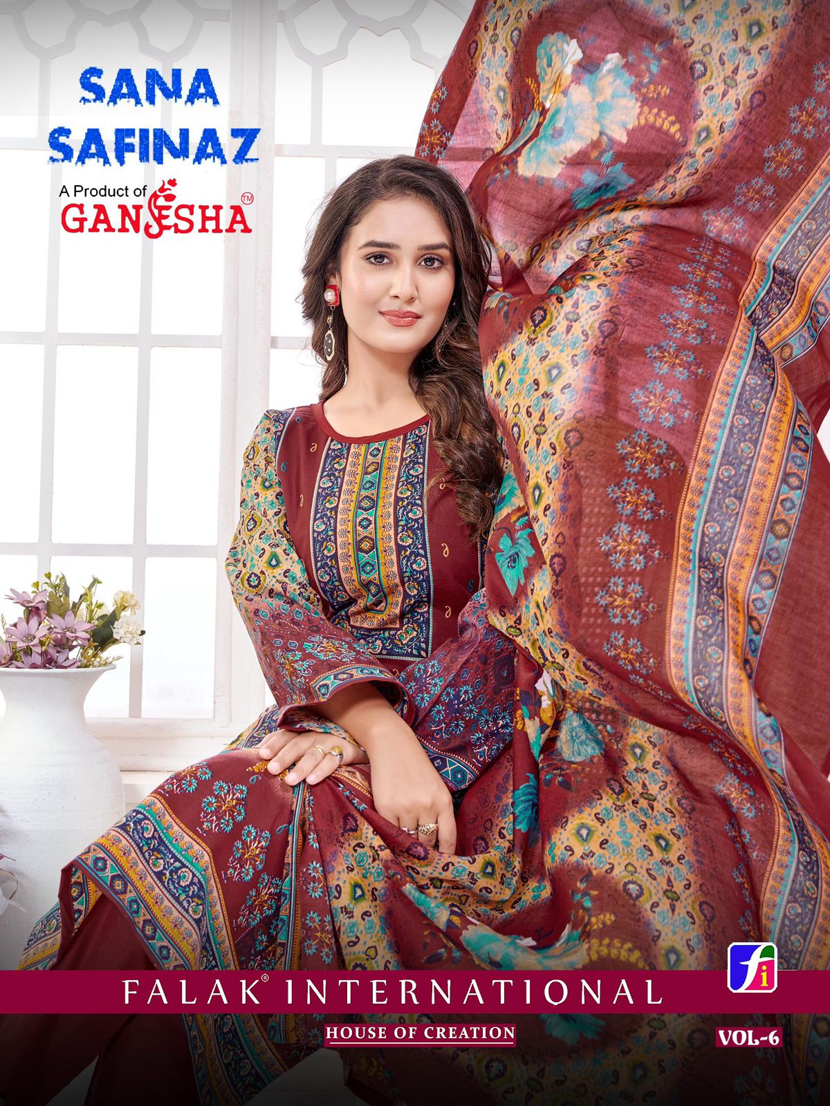 Sana Safinaz Vol 6 Ganesha Cotton Karachi Salwar Suits Wholesale Price