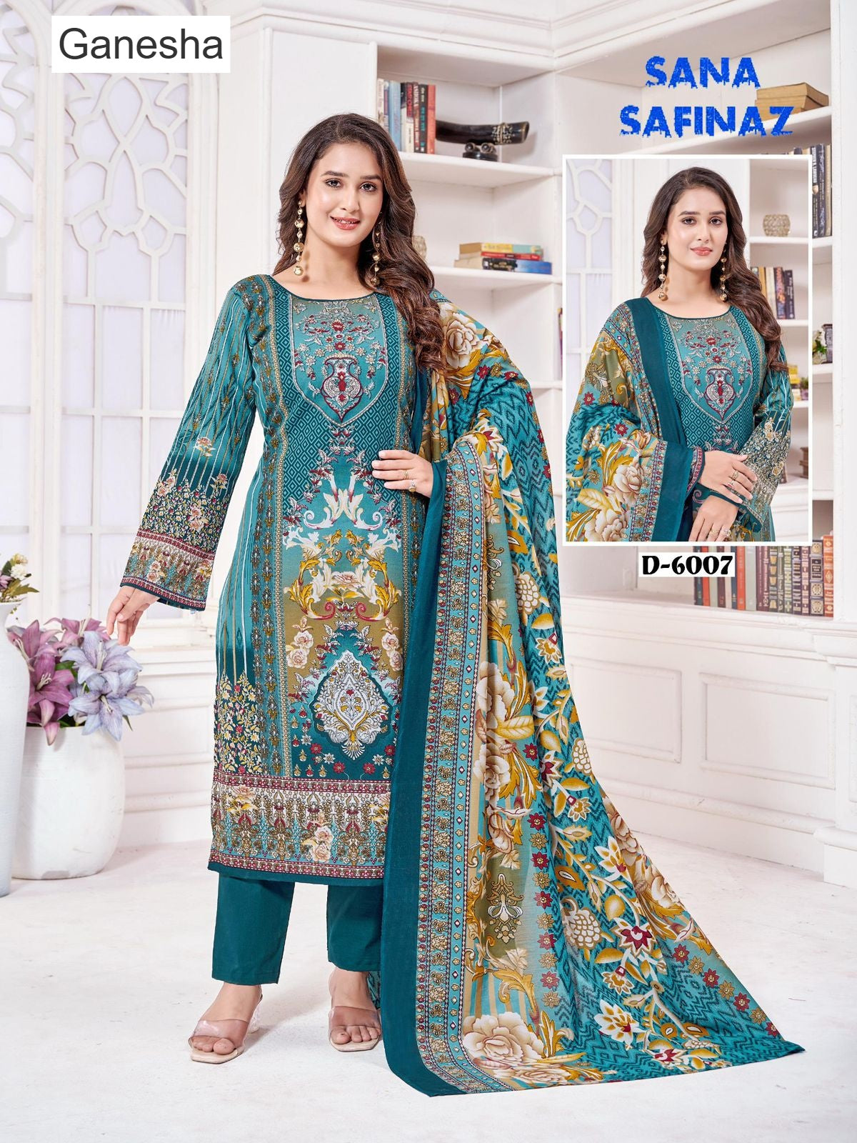 Sana Safinaz Vol 6 Ganesha Cotton Karachi Salwar Suits Wholesale Price