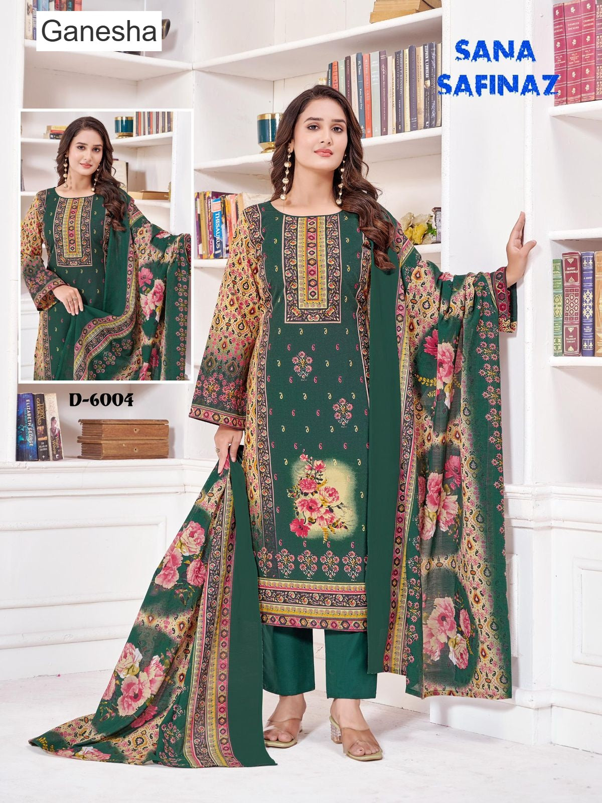 Sana Safinaz Vol 6 Ganesha Cotton Karachi Salwar Suits Wholesale Price