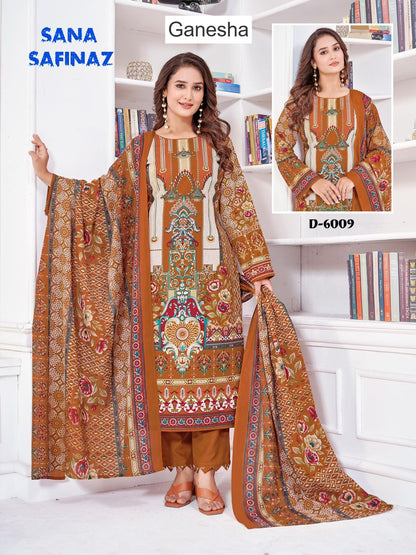 Sana Safinaz Vol 6 Ganesha Cotton Karachi Salwar Suits Wholesale Price