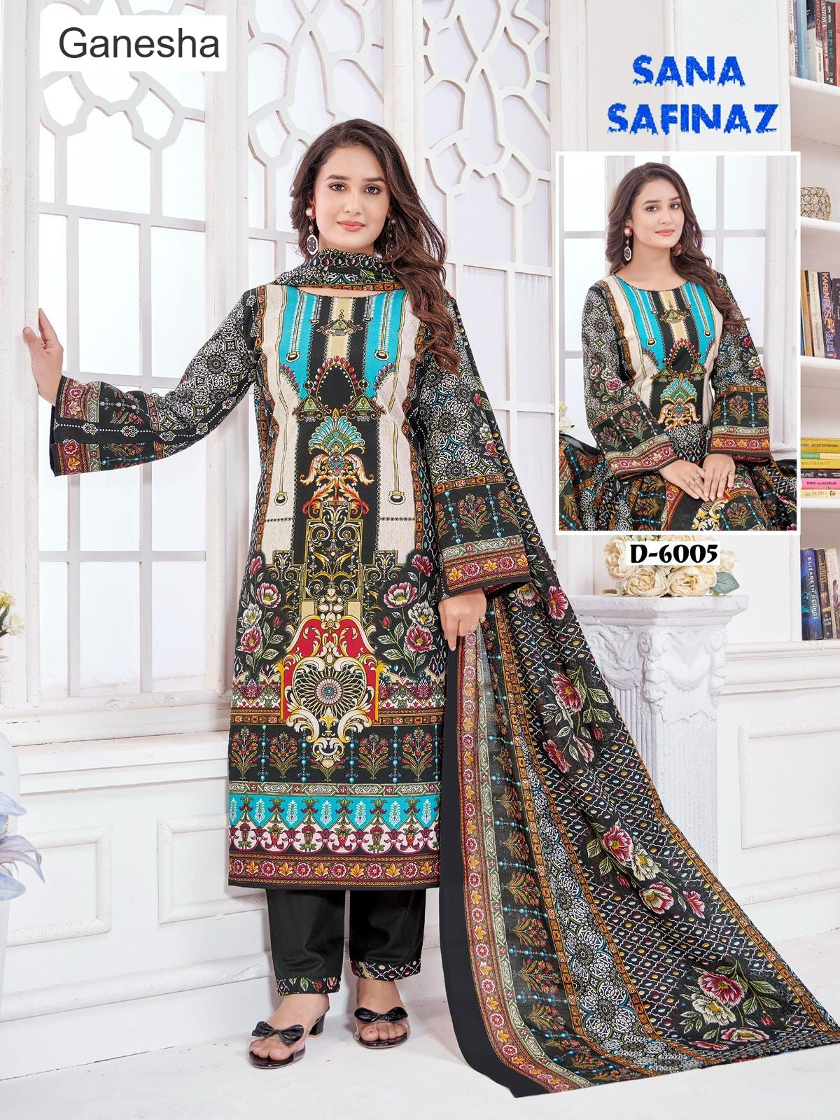 Sana Safinaz Vol 6 Ganesha Cotton Karachi Salwar Suits Wholesale Price