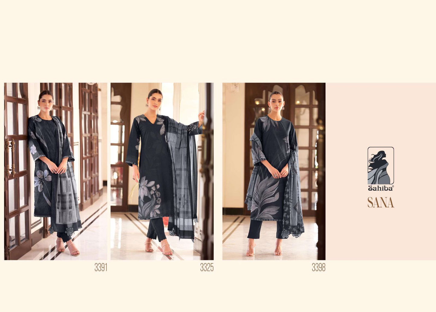 Sana Sahiba Cotton Lawn Pant Style Suits