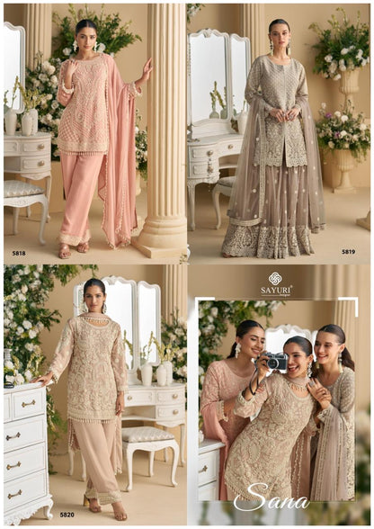 Sana Sayuri Georgette Readymade Suits Wholesale