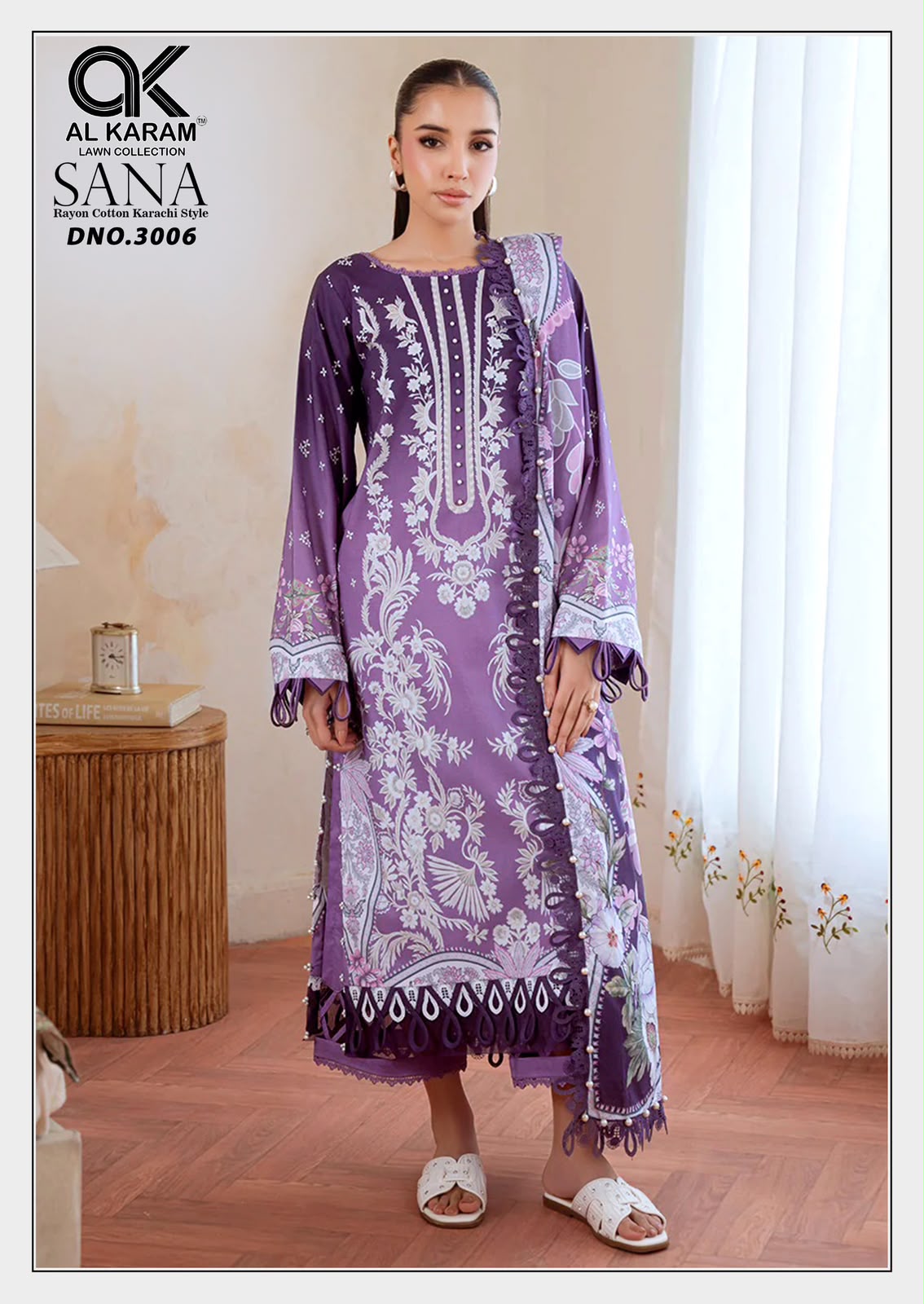 Sana Vol 3 Al Karam Reyon Karachi Salwar Suits Wholesaler