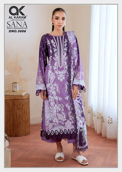 Sana Vol 3 Al Karam Reyon Karachi Salwar Suits Wholesaler