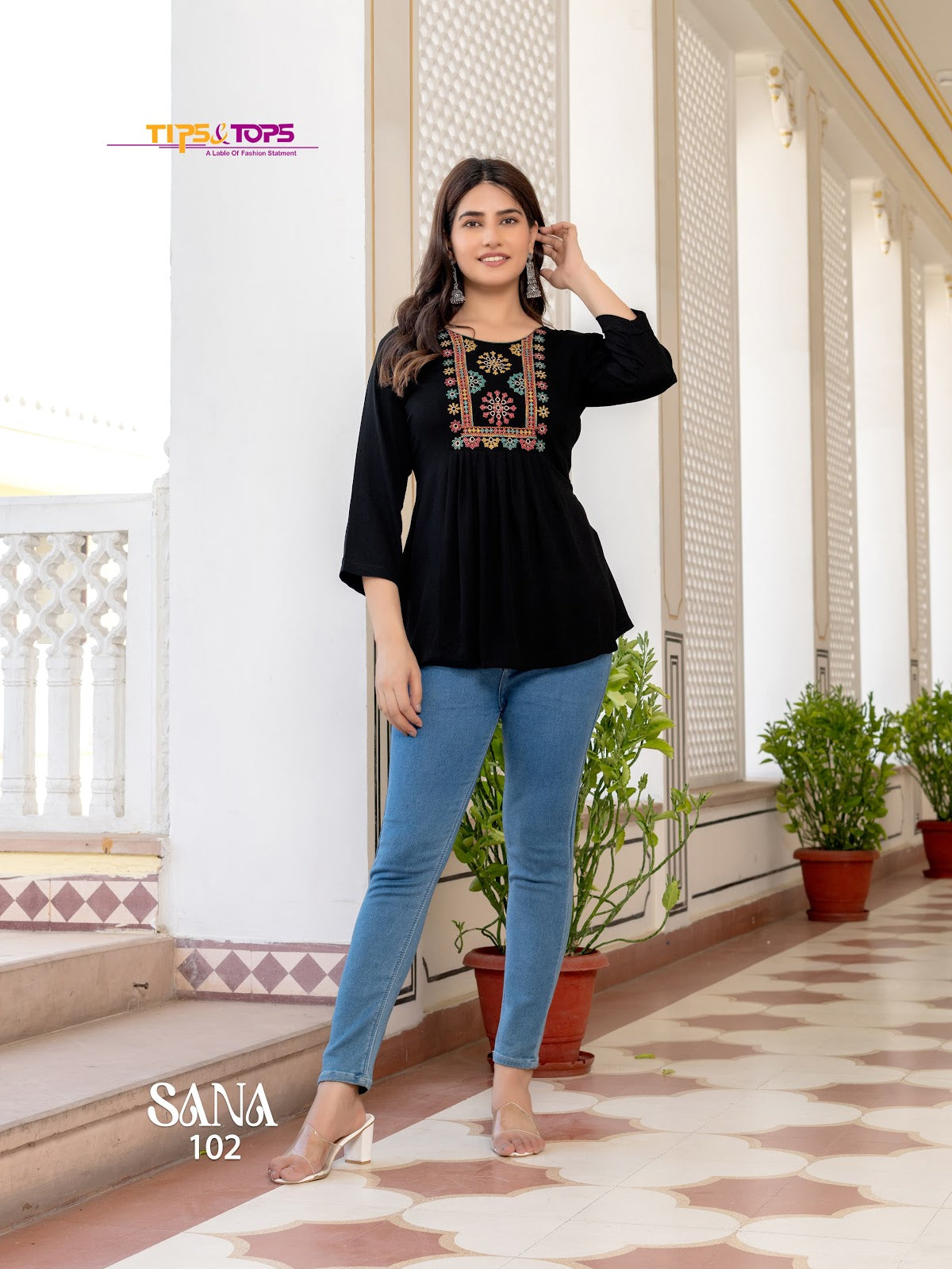 Sana Vol 3 Tips Tops Reyon Fancy Tops Manufacturer Ahmedabad