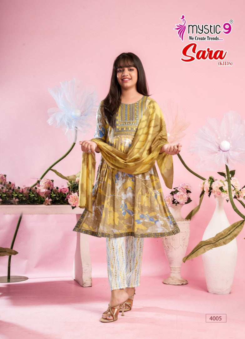 Sana Vol 4 Mystic 9 Rayon Girls Readymade Pant Suits Wholesale Price