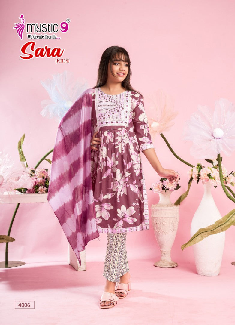 Sana Vol 4 Mystic 9 Rayon Girls Readymade Pant Suits Wholesale Price