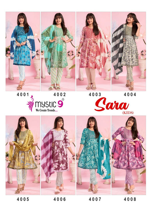 Sana Vol 4 Mystic 9 Rayon Girls Readymade Pant Suits Wholesale Price