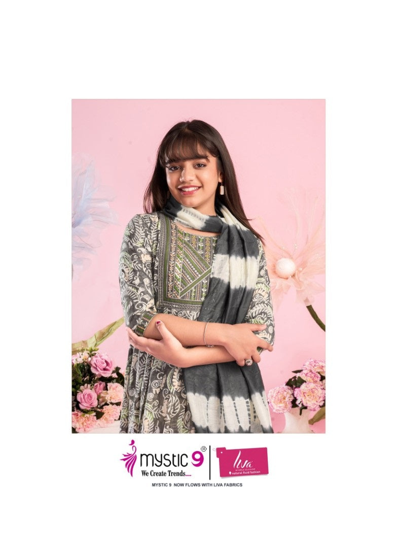 Sana Vol 4 Mystic 9 Rayon Girls Readymade Pant Suits Wholesale Price