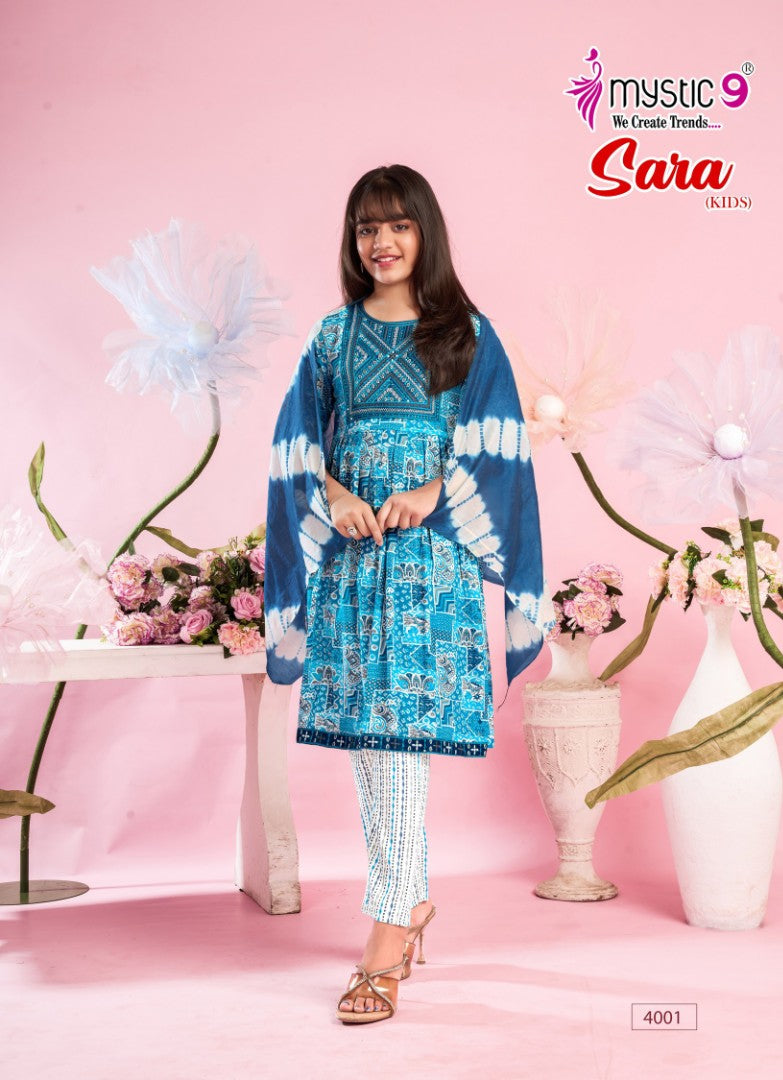 Sana Vol 4 Mystic 9 Rayon Girls Readymade Pant Suits Wholesale Price