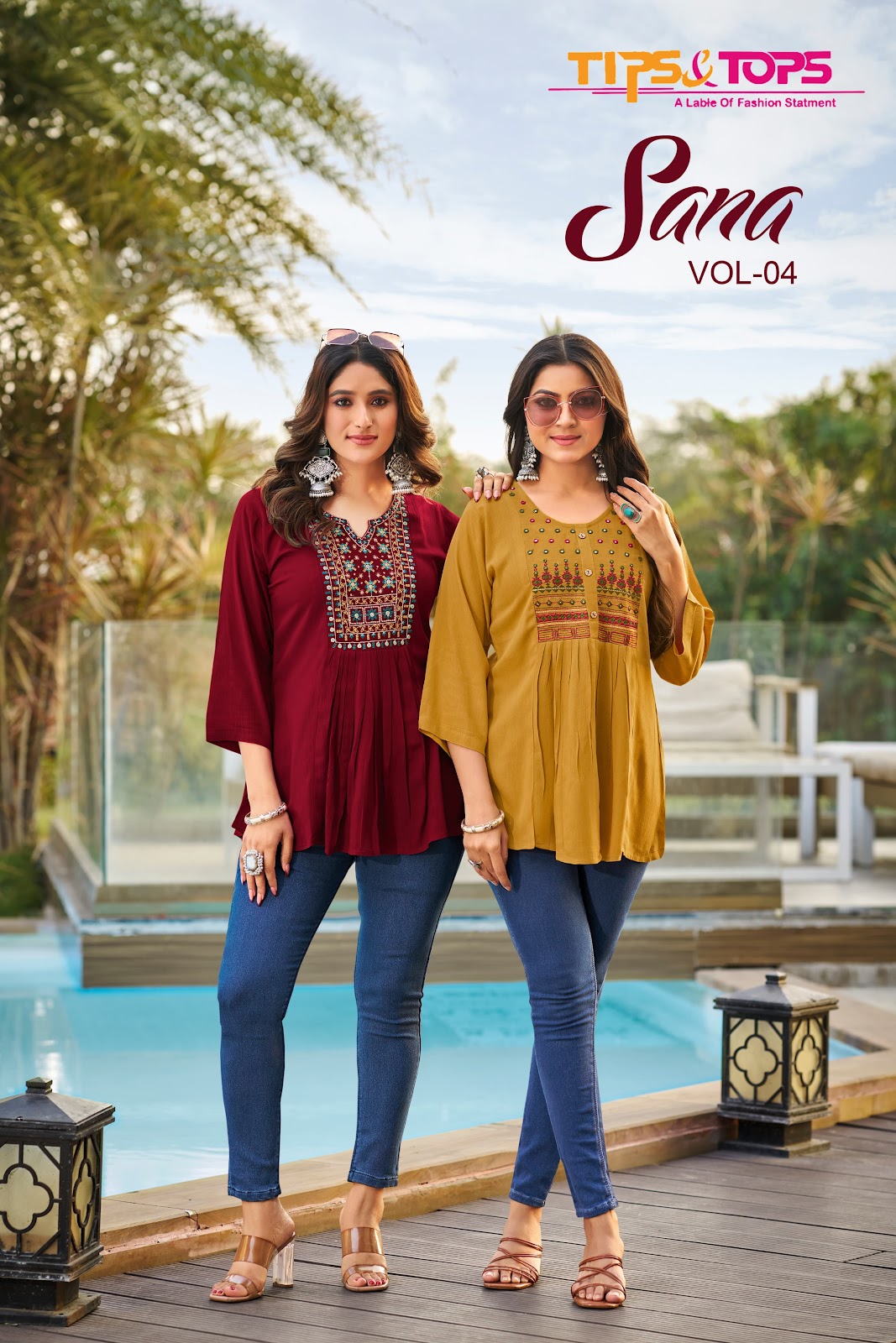 Sana Vol 4 Tips Tops Reyon Fancy Tops Wholesale Price