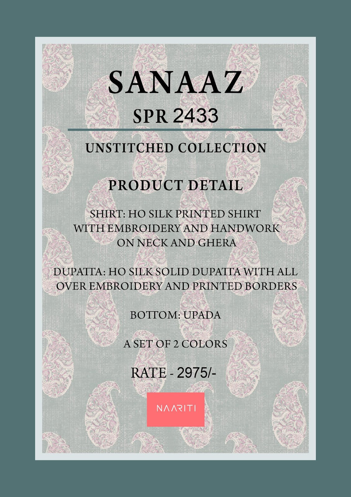 Sanaaz Naariti Silk Pant Style Suits Wholesale Price