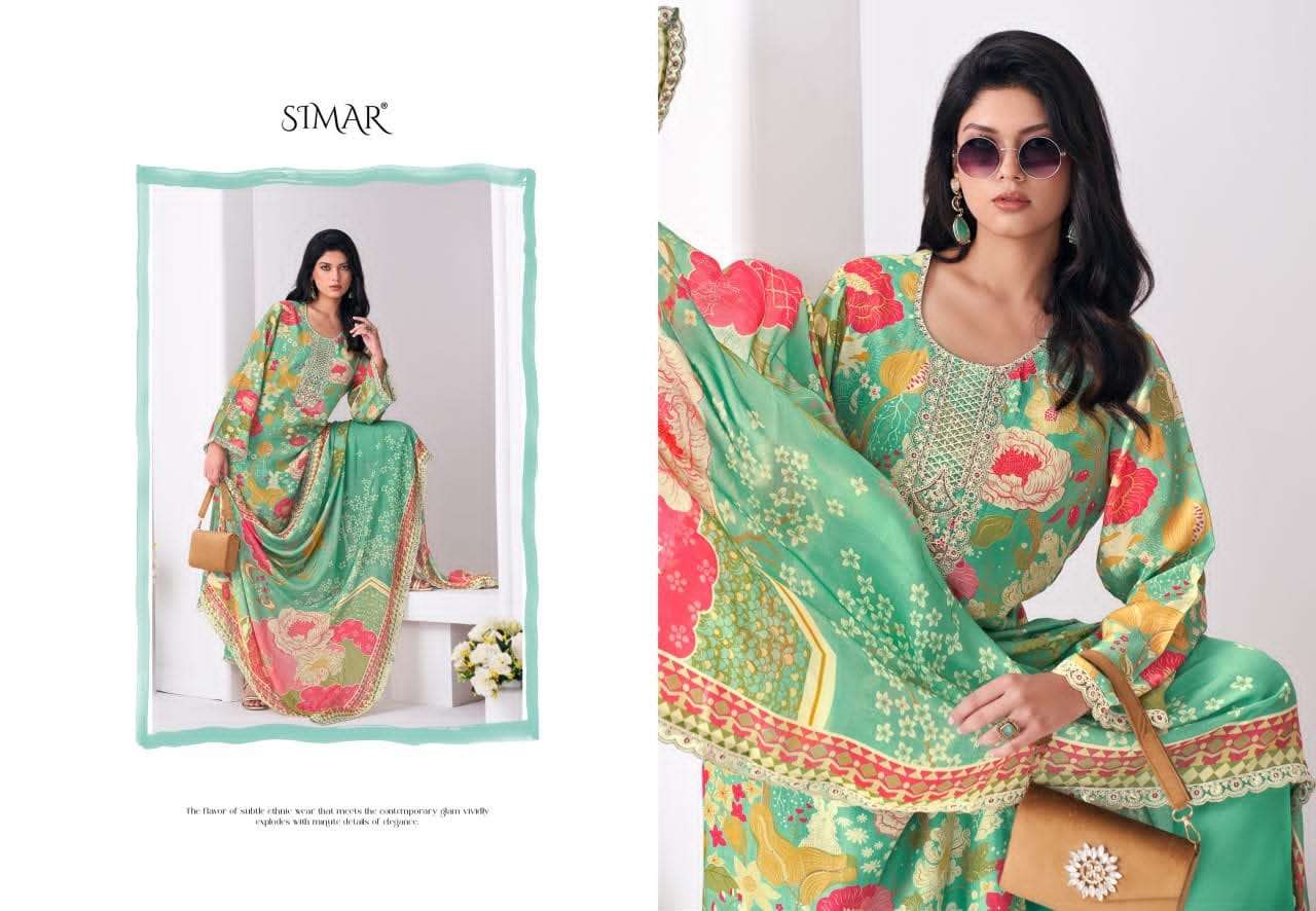 Sanaaz Simar Viscose Muslin Pant Style Suits Manufacturer Gujarat