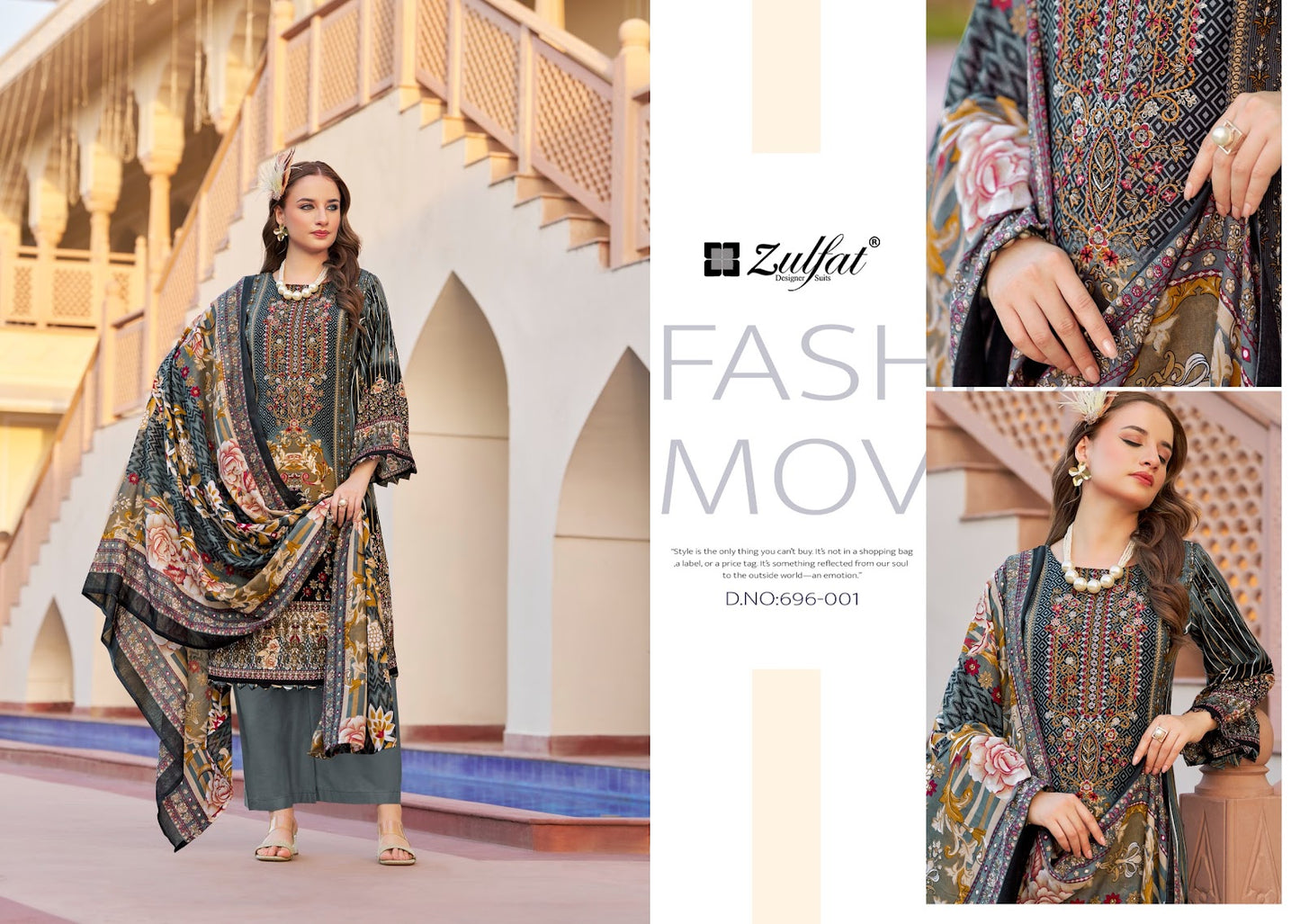 Sanam Zulfat Designer Rayon Karachi Salwar Suits Supplier Ahmedabad