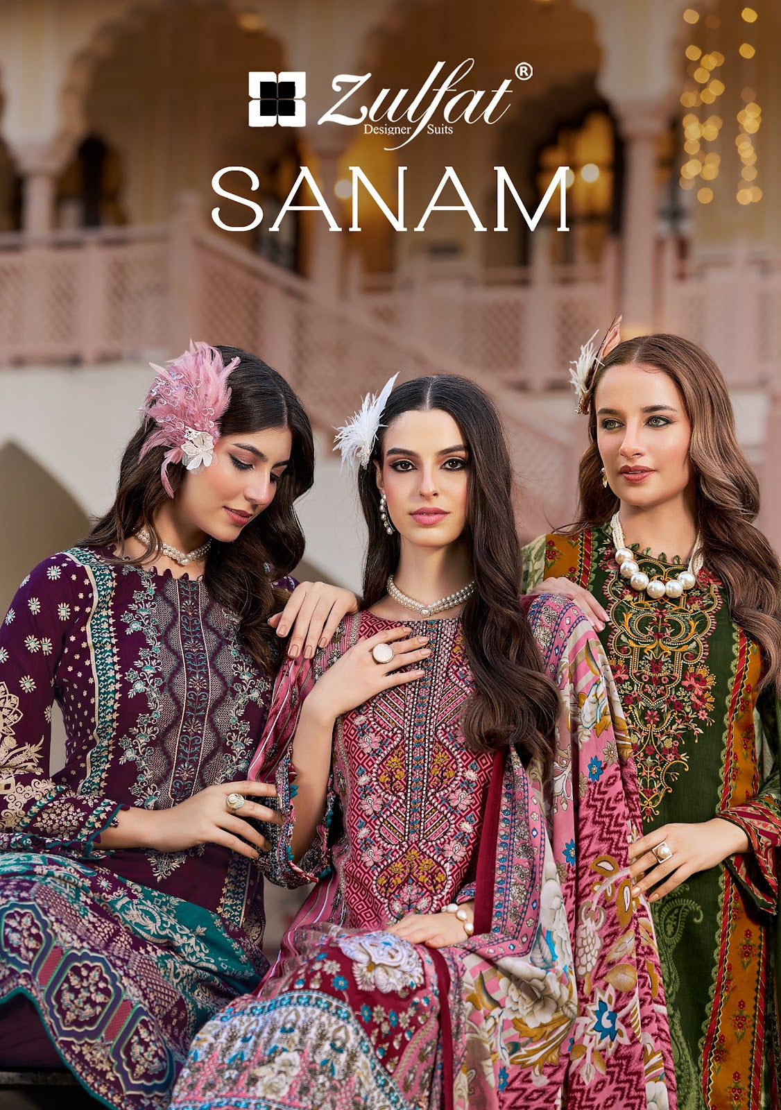Sanam Zulfat Designer Rayon Karachi Salwar Suits Supplier Ahmedabad