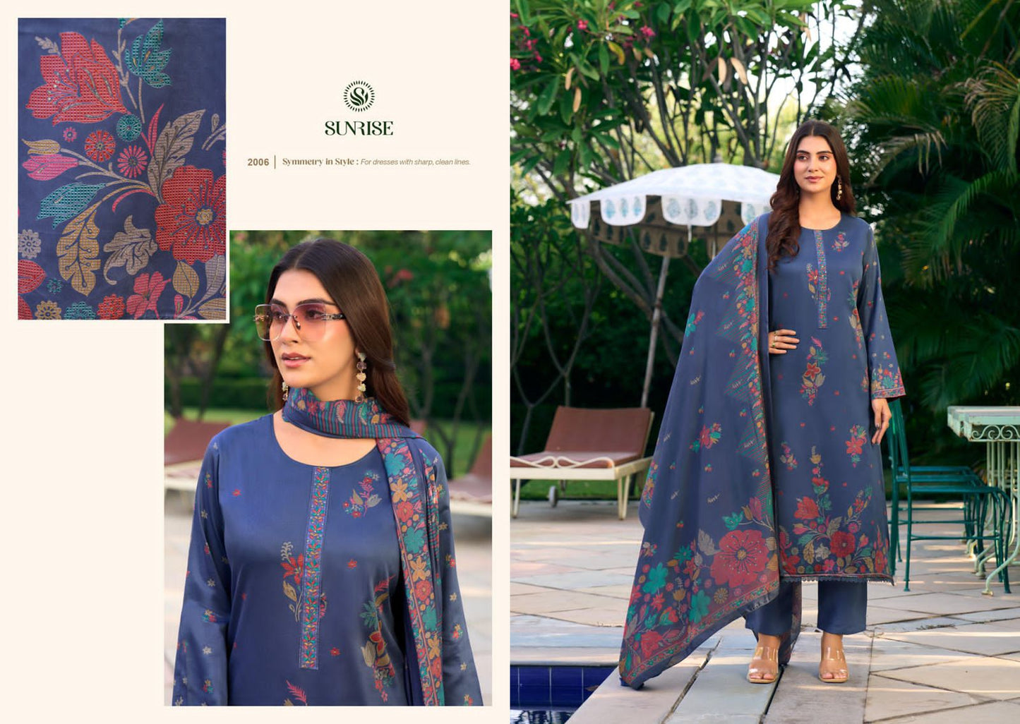 Sanaya Vol 2 Sunrise Jam Satin Pant Style Suits Exporter Ahmedabad