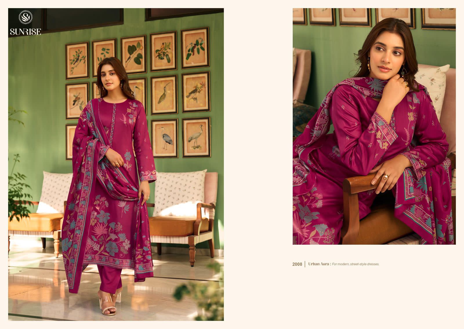 Sanaya Vol 2 Sunrise Jam Satin Pant Style Suits Exporter Ahmedabad