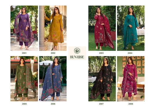 Sanaya Vol 2 Sunrise Jam Satin Pant Style Suits Exporter Ahmedabad