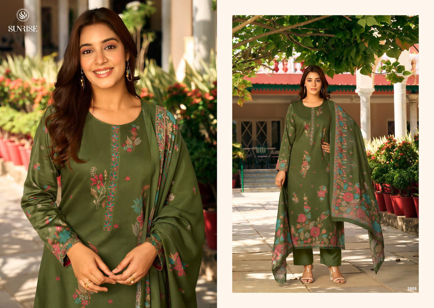 Sanaya Vol 2 Sunrise Jam Satin Pant Style Suits Exporter Ahmedabad