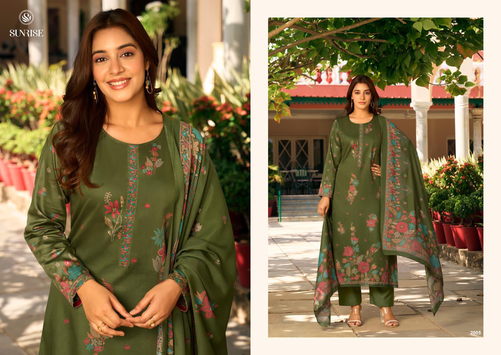 Sanaya Vol 2 Sunrise Jam Satin Pant Style Suits Exporter Ahmedabad