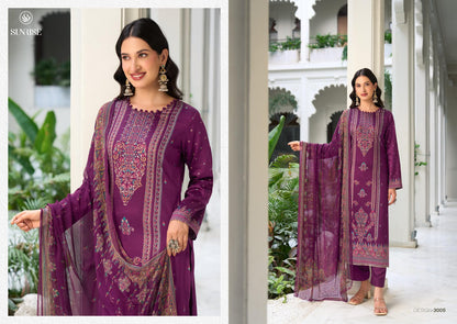 Sanaya Vol 3 Sunrise Jam Satin Pant Style Suits Wholesale Price