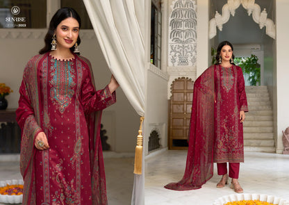 Sanaya Vol 3 Sunrise Jam Satin Pant Style Suits Wholesale Price