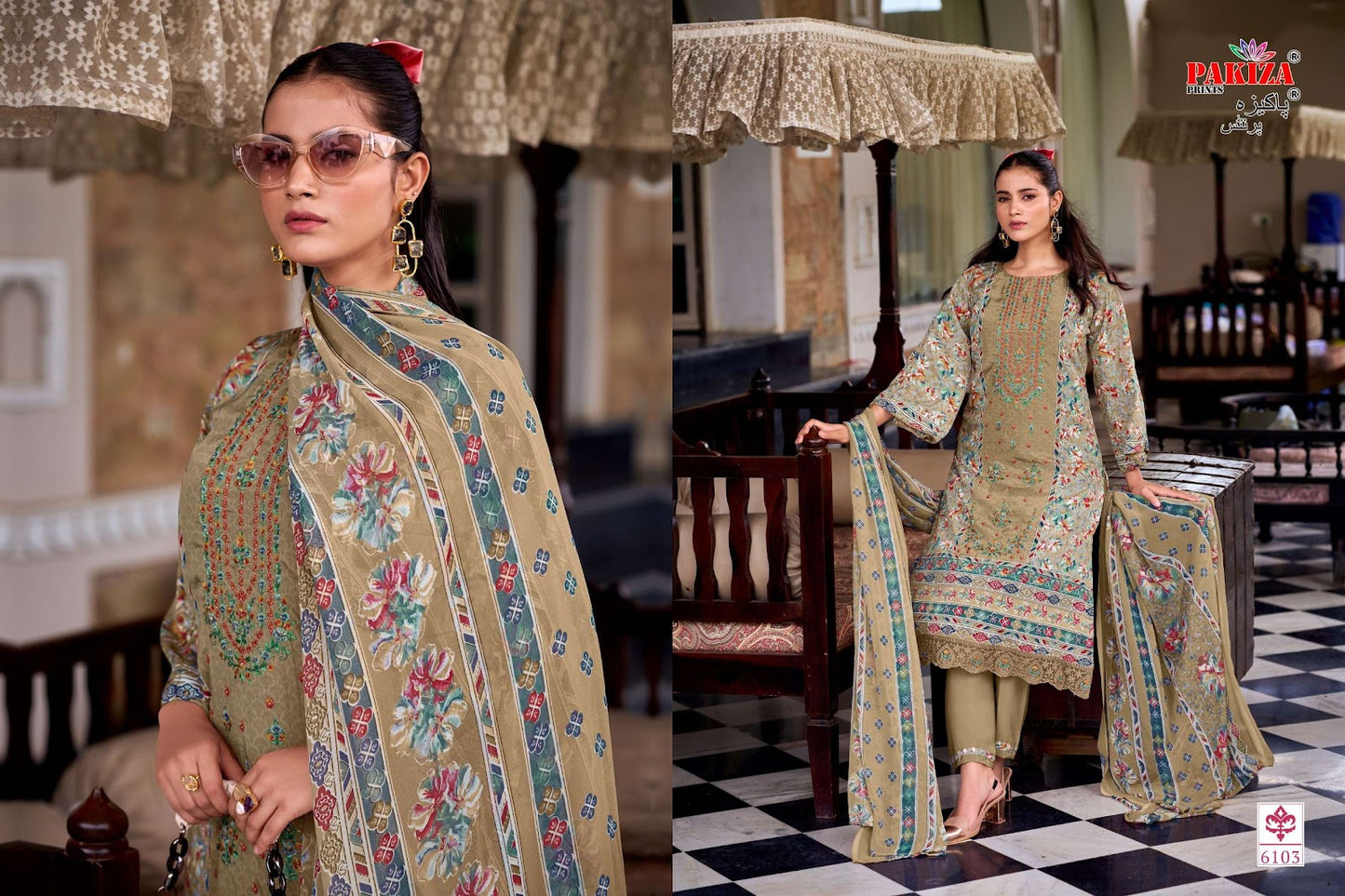 Sanaya Vol 61 Pakiza Prints Crepe Karachi Salwar Suits Supplier India