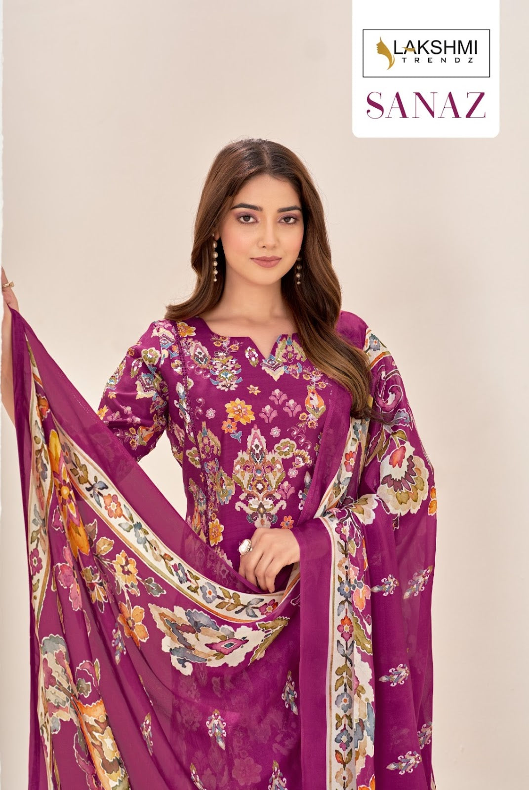 Sanaz 9157 Lakshmi Trendz Bemberg Muslin Pant Style Suits Manufacturer India