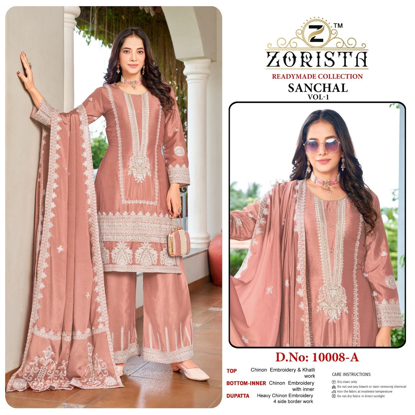 Sanchal Vol 1 Zorista Chinon Silk Pakistani Readymade Suits Exporter Gujarat