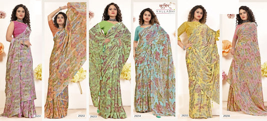 Sanchali 13 Vallabhi Prints Georgette Sarees Exporter