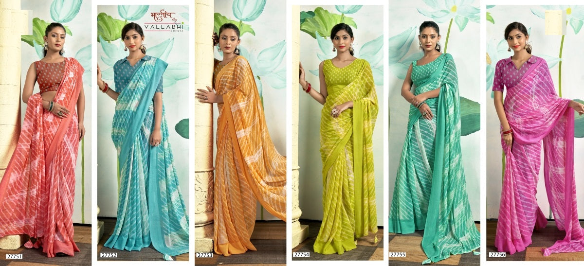 Sanchali Vol 3 Vallabhi Prints Georgette Sarees Manufacturer Ahmedabad