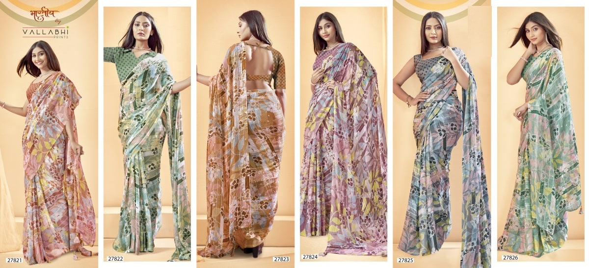 Sanchali Vol 4 Vallabhi Prints Georgette Sarees Supplier India