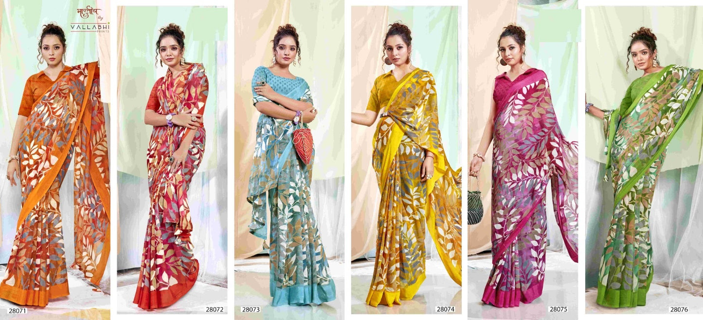 Sanchali Vol 7 Vallabhi Prints Georgette Sarees Wholesaler India