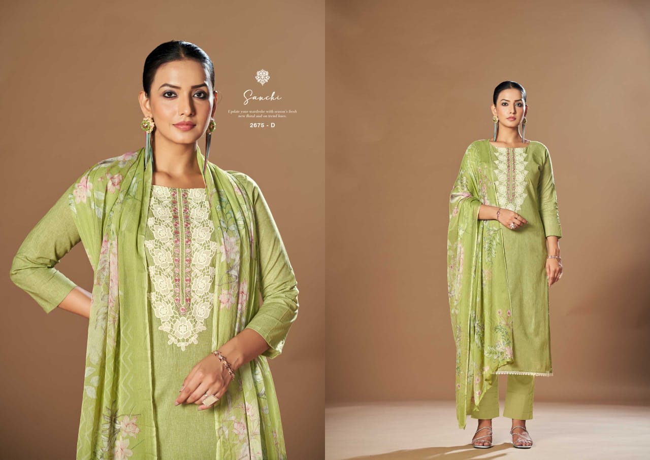Sanchi Sargam Prints Cambric Pant Style Suits Wholesale